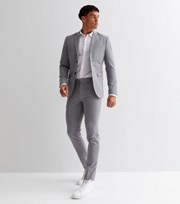 New Look Grey Marl Skinny Suit Trousers